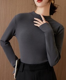 あったかハイネックストレッチトップス