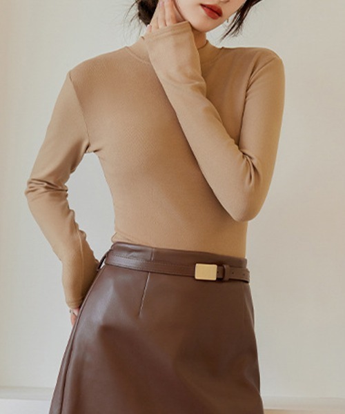 SallyLunn(サリーラン)の「あったかハイネックストレッチトップス(その他トップス・レディース・ホワイト/ベージュ/ブラック/グレー・MEDIUM/LARGE)」の6枚目の写真