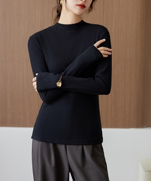 SallyLunn(サリーラン)の「あったかハイネックストレッチトップス(その他トップス・レディース・ホワイト/ベージュ/ブラック/グレー・MEDIUM/LARGE)」の7枚目の写真