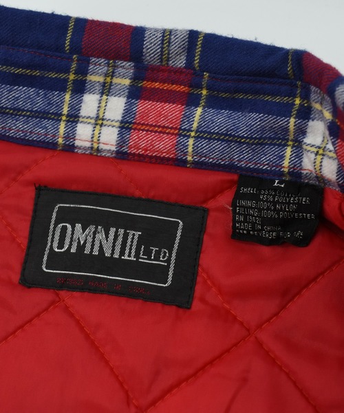 VINTAGE(ヴィンテージ)の「【USED】80’s OMNI Ⅱ キルティングネル(シャツ/ブラウス・メンズ・レッド・LARGE)」の4枚目の写真