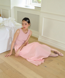 Sleeveless Long Dress_ Pink