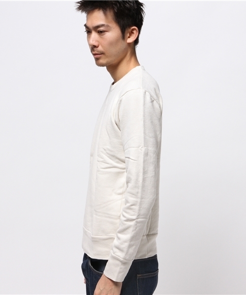 BHY-biography（ビーエイチワイバイオグラフィー）の「PULL OVER SWEAT SHIRTS/プルオーバースウェットシャツ（スウェット・メンズ・アイボリー/ダークネイビー・44/48/46）」の3枚目の写真