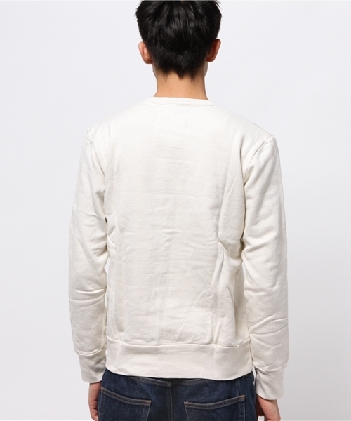 BHY-biography（ビーエイチワイバイオグラフィー）の「PULL OVER SWEAT SHIRTS/プルオーバースウェットシャツ（スウェット・メンズ・アイボリー/ダークネイビー・44/48/46）」の4枚目の写真