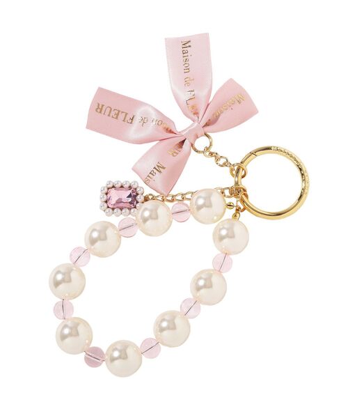 ロゴリボンビッグパールビジューチャーム（チャーム）｜Maison de