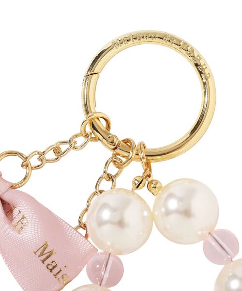 ロゴリボンビッグパールビジューチャーム（チャーム）｜Maison de