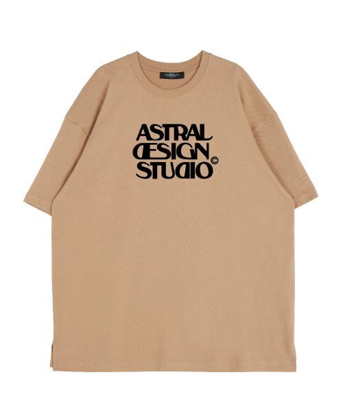 ASTRAL PROJECTION（アストラルプロジェクション）の「アストラルデザインスタジオ ラウンドネック 15番手綿 半袖Tシャツ_ベージュ（Tシャツ/カットソー・メンズ・その他・LARGE/MEDIUM/X-LARGE）」の2枚目の写真