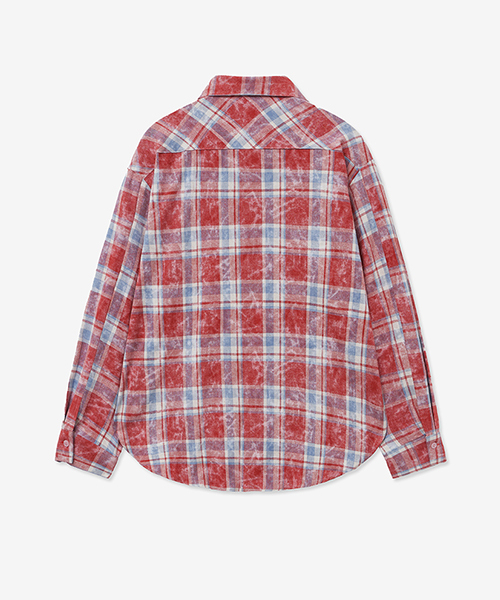 LADY VOLUME（レディーボリューム）の「VINTAGE TARTAN CHECK POCKET SHIRT_RED（シャツ/ブラウス・レディース・その他・SMALL/MEDIUM）」の3枚目の写真