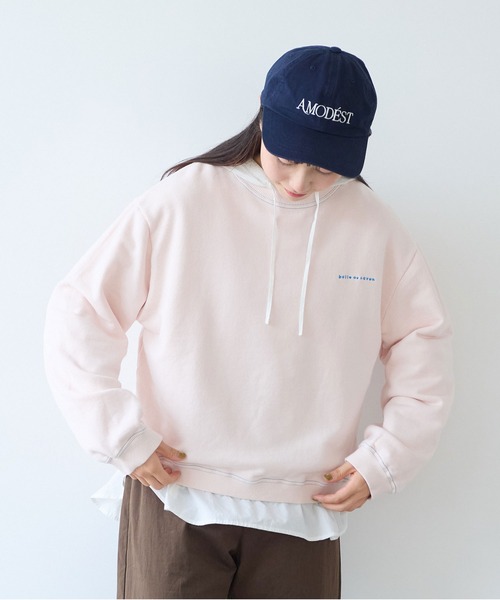 bulle de savon（ビュルデサボン）の「30/10 itsumo裏毛 ロゴトレーナー（Tシャツ/カットソー・レディース・ピンク/ライム/サックスブルー・FREE）」の22枚目の写真