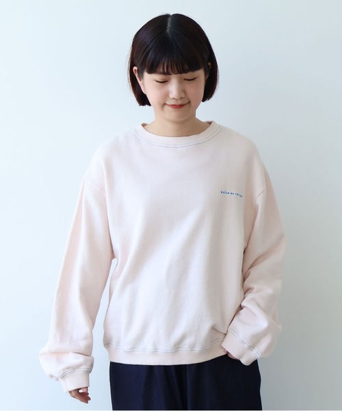bulle de savon（ビュルデサボン）の「30/10 itsumo裏毛 ロゴトレーナー（Tシャツ/カットソー・レディース・ピンク/ライム/サックスブルー・FREE）」の4枚目の写真