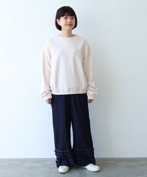 bulle de savon（ビュルデサボン）の「30/10 itsumo裏毛 ロゴトレーナー（Tシャツ/カットソー・レディース・ピンク/ライム/サックスブルー・FREE）」の10枚目の写真