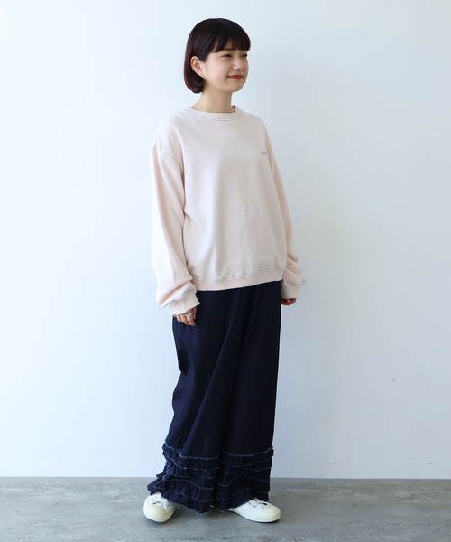 bulle de savon（ビュルデサボン）の「30/10 itsumo裏毛 ロゴトレーナー（Tシャツ/カットソー・レディース・ピンク/ライム/サックスブルー・FREE）」の11枚目の写真