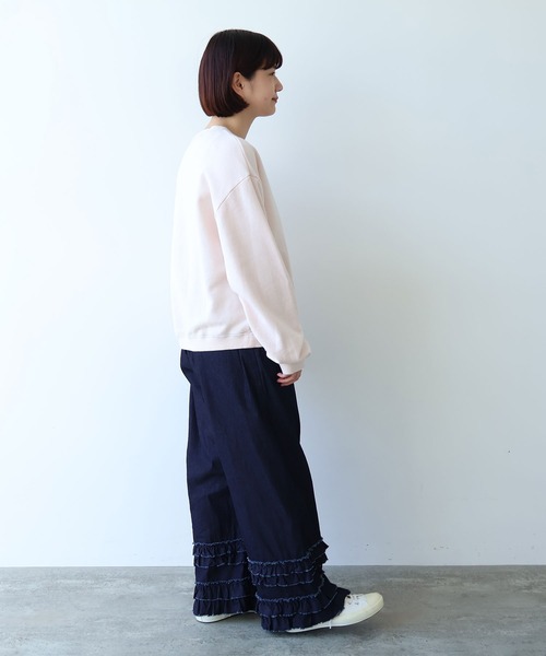 bulle de savon（ビュルデサボン）の「30/10 itsumo裏毛 ロゴトレーナー（Tシャツ/カットソー・レディース・ピンク/ライム/サックスブルー・FREE）」の12枚目の写真