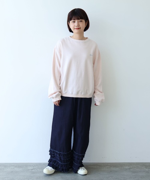bulle de savon（ビュルデサボン）の「30/10 itsumo裏毛 ロゴトレーナー（Tシャツ/カットソー・レディース・ピンク/ライム/サックスブルー・FREE）」の14枚目の写真
