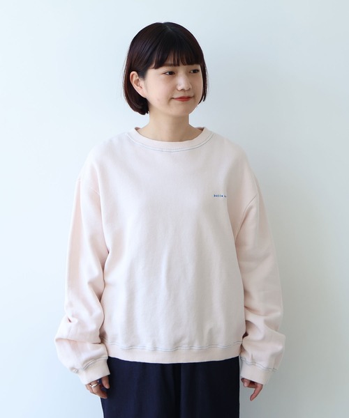 bulle de savon（ビュルデサボン）の「30/10 itsumo裏毛 ロゴトレーナー（Tシャツ/カットソー・レディース・ピンク/ライム/サックスブルー・FREE）」の6枚目の写真