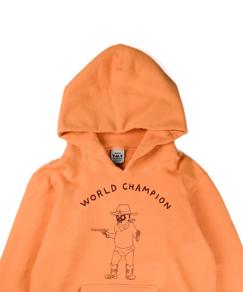 TMT（ティーエムティー）の「【TMT/ティーエムティー】VINTAGE SWEAT HOODIE WORLD CHAMPION（パーカー・メンズ・ベージュ/オレンジ・MEDIUM/LARGE/X-LARGE）」の9枚目の写真
