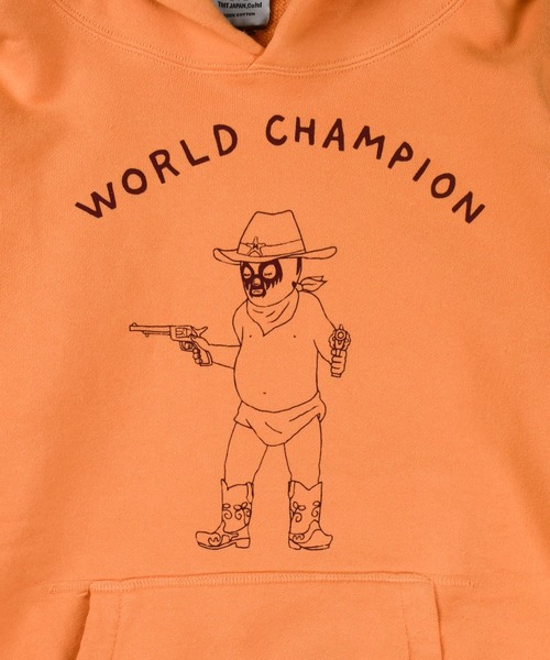 TMT（ティーエムティー）の「【TMT/ティーエムティー】VINTAGE SWEAT HOODIE WORLD CHAMPION（パーカー・メンズ・ベージュ/オレンジ・MEDIUM/LARGE/X-LARGE）」の10枚目の写真