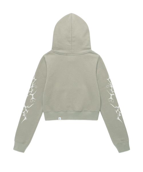 Cavish(カビシ)の「W STEM ZIP UP HOODIE KHAKI(CV2FSFM402A)(パーカー・レディース・カーキ・FREE)」の2枚目の写真