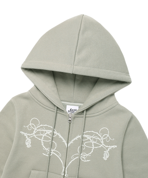 Cavish(カビシ)の「W STEM ZIP UP HOODIE KHAKI(CV2FSFM402A)(パーカー・レディース・カーキ・FREE)」の3枚目の写真