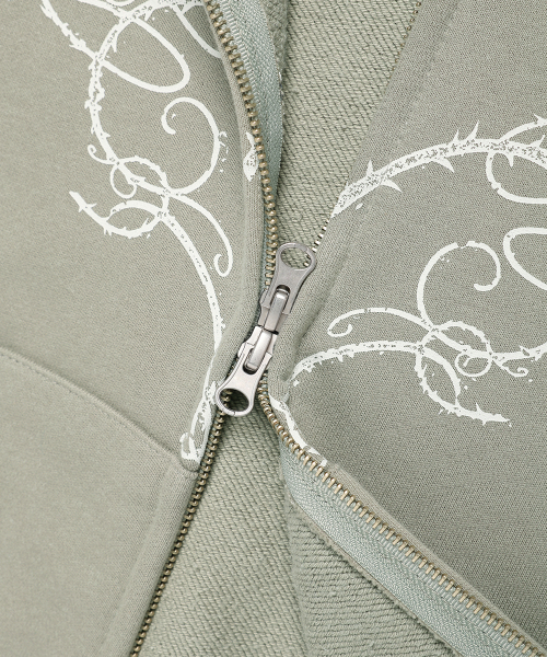 Cavish(カビシ)の「W STEM ZIP UP HOODIE KHAKI(CV2FSFM402A)(パーカー・レディース・カーキ・FREE)」の4枚目の写真