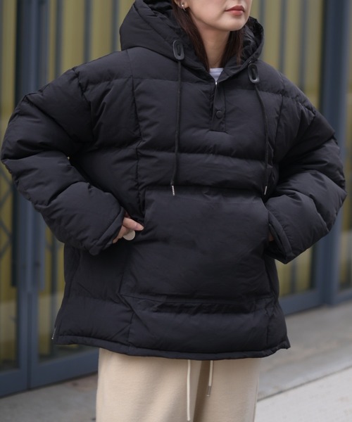 Marient(マリエント)の「アノラックオーバーパテッドアウター(ダウンジャケット/コート・レディース・ブラック・FREE)」の1枚目の写真