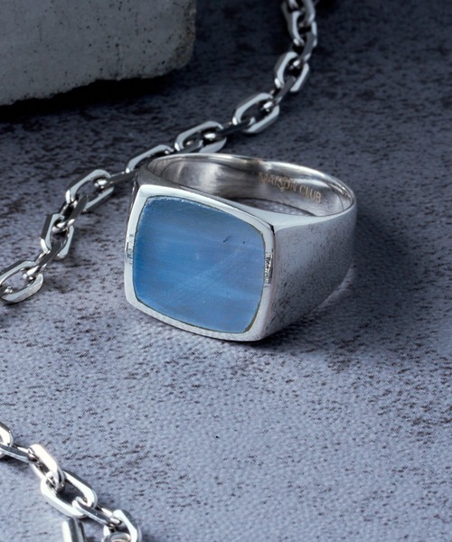 MAISON CLUB(メゾンクラブ)の「【MAISON CLUB】Silver925 KAY Ring /Various Stone Series/カイリング シルバー925(リング・メンズ・グリーン系1/ブルー/ブルー系4/ブラック/ブルー系その他2/ブルー系その他3/サックスブルー/マルチ/ホワイト/グリーン/ブラウン/レッド/グリーン系その他2/イエロー/ベージュ・17/ 19/21)」の10枚目の写真