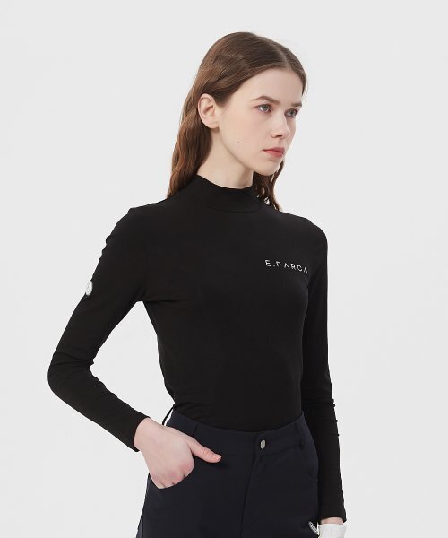 E.PARCA(イパルカ)の「ベーシックストレッチシャツ(ブラック)(Tシャツ/カットソー・レディース・その他・SMALL/MEDIUM/LARGE/X-LARGE)」の2枚目の写真