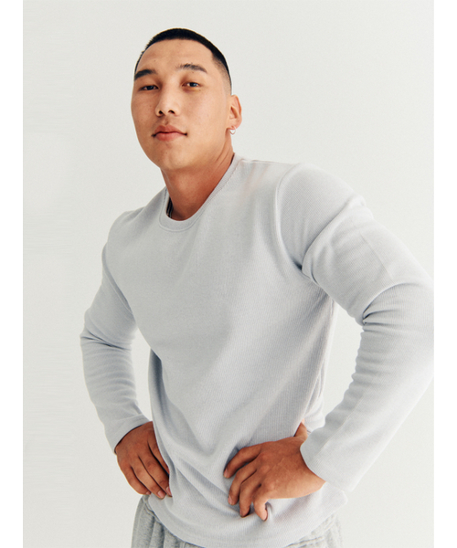 GOZER(ゴーザー)の「SAKA LONG SLEEVES_WASHED GREY(Tシャツ/カットソー・メンズ・グレー・MEDIUM/LARGE/X-LARGE/XX-LARGE)」の4枚目の写真