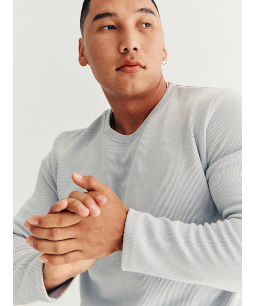 GOZER(ゴーザー)の「SAKA LONG SLEEVES_WASHED GREY(Tシャツ/カットソー・メンズ・グレー・MEDIUM/LARGE/X-LARGE/XX-LARGE)」の5枚目の写真