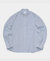 TLEYOUNG（トゥリョン）の「オールデイピンストライプシャツ, ブルーグレー（シャツ/ブラウス）」