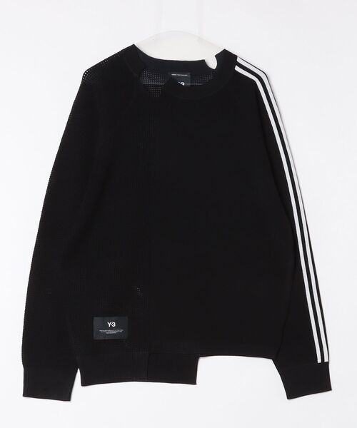 Y-3（ワイスリー）の「Y-3 LOGO KNIT SWEATER（ニット/セーター・メンズ・ブラック×ホワイト・XX-SMALL/X-SMALL/MEDIUM/SMALL/LARGE/X-LARGE）」の6枚目の写真
