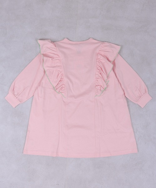 Life Support Products(ライフサポートプロダクツ)の「【COTTON from U.S.A】長袖ラッフルワンピース(ワンピース・キッズ・ライトピンク/グリーン/チャコール・140/130/120/110/100/90/150)」の13枚目の写真