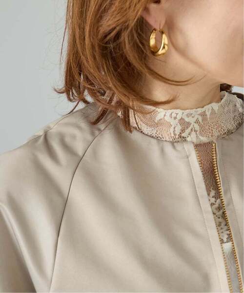 VERMEIL par iena(ヴェルメイユパーイエナ)の「LIMONTA コクーンジャケット(ノーカラージャケット・レディース・ネイビー/ベージュ・FREE)」の9枚目の写真