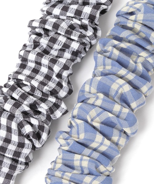 tiny tiny（ティニーティニー）の「アップルウォッチチェック柄シュシュベルト[tiny tiny(ティニーティニー)]（スマホグッズ・レディース・ブラック/ブルー・0）」の5枚目の写真