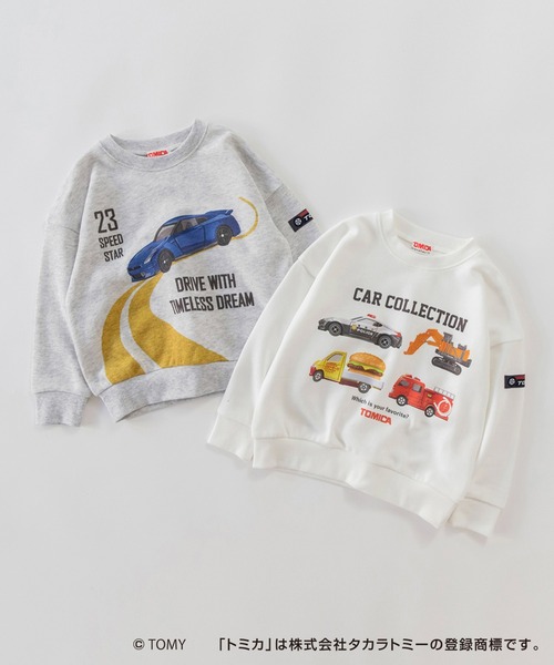 BRANSHES（ブランシェス）の「【コラボ】TOMICA/トミカ×branshes　プリントトレーナー（スウェット・キッズ・アイボリー/杢グレー・110/100/90/130/80/120）」の6枚目の写真