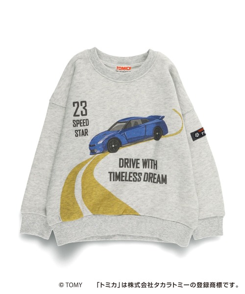BRANSHES（ブランシェス）の「【コラボ】TOMICA/トミカ×branshes　プリントトレーナー（スウェット・キッズ・アイボリー/杢グレー・110/100/90/130/80/120）」の3枚目の写真