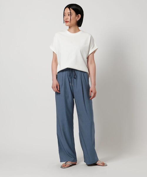 A DAY IN THE LIFE UNITED ARROWS(アデイインザライフユナイテッドアローズ)の「デニムライク イージーワイドパンツ <A DAY IN THE LIFE>(その他パンツ・レディース・コバルトブルー/ライトブルー・S)」の4枚目の写真