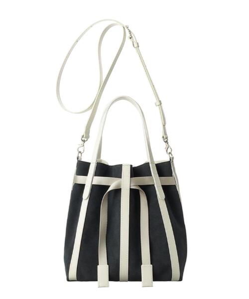 HIROKO HAYASHI(ヒロコハヤシ)の「PANIER CAMOSCIO(パニエ カモッショ)2wayショルダーバッグ(ショルダーバッグ・レディース・チャコール/ライトグリーン系・00)」の6枚目の写真