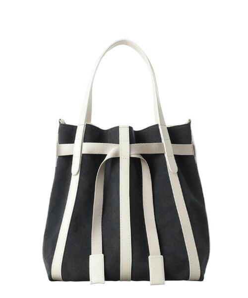 HIROKO HAYASHI(ヒロコハヤシ)の「PANIER CAMOSCIO(パニエ カモッショ)2wayショルダーバッグ(ショルダーバッグ・レディース・チャコール/ライトグリーン系・00)」の11枚目の写真