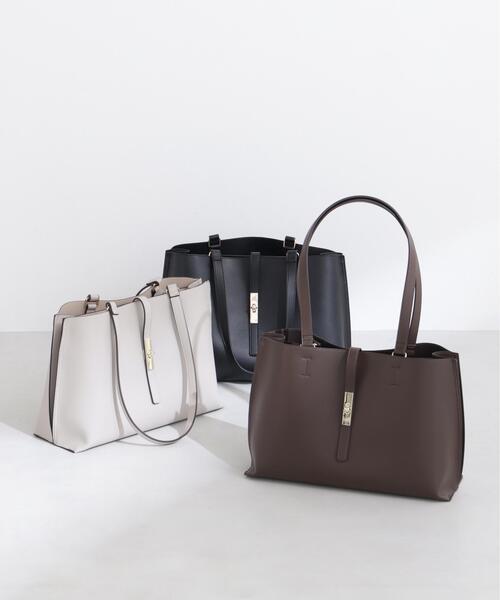 NATURAL BEAUTY BASIC(ナチュラルビューティーベーシック)の「◇エブリデイラージトートバッグ(トートバッグ・レディース・グレー/ブラック/ダークブラウン・フリ-)」の3枚目の写真