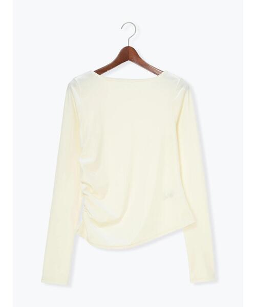 Te chichi（テチチ）の「ベロアサイドギャザートップス（Tシャツ/カットソー・レディース・チャコールグレー/ネイビー/オフホワイト・F）」の17枚目の写真