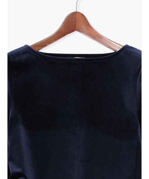 Te chichi（テチチ）の「ベロアサイドギャザートップス（Tシャツ/カットソー・レディース・チャコールグレー/ネイビー/オフホワイト・F）」の9枚目の写真