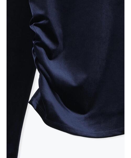 Te chichi（テチチ）の「ベロアサイドギャザートップス（Tシャツ/カットソー・レディース・チャコールグレー/ネイビー/オフホワイト・F）」の11枚目の写真