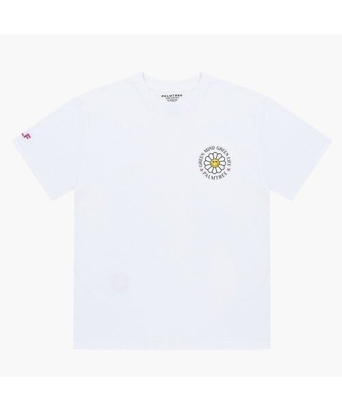 PALMTREE GOLF(パームツリーゴルフ)の「ラウンディングフラワー半袖Tシャツホワイト Rounding Flower T-SHIRT White(Tシャツ/カットソー・メンズ・その他・MEDIUM/LARGE/X-LARGE)」の1枚目の写真