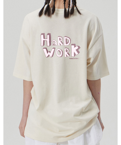 MAKEITTO（メイキット）の「[HARD WORK] CREW NECK TEE_CREAM（Tシャツ/カットソー・メンズ・その他・MEDIUM/LARGE/X-LARGE/XX-LARGE）」の7枚目の写真