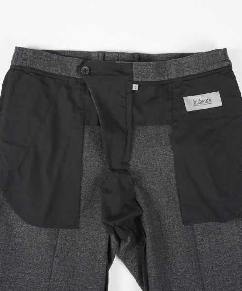 BIRBANTE（ビルバンテ）の「ストレッチサイドバンディングツーピンタックC.Lフィットスラックス - チャコール（スラックス・メンズ・チャコール・SMALL/MEDIUM/LARGE/X-LARGE）」の10枚目の写真