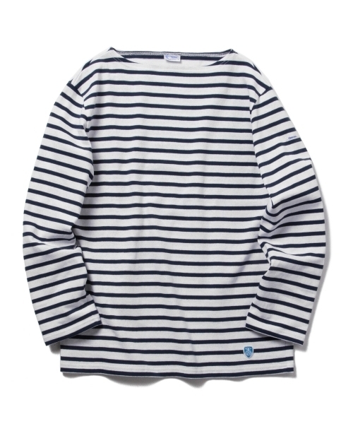 ORCIVAL（オーシバル）の「ORCIVAL / ＜Men's＞ボーダーバスクシャツ（Tシャツ/カットソー・メンズ・ホワイト/ホワイト系その他・4）」の8枚目の写真