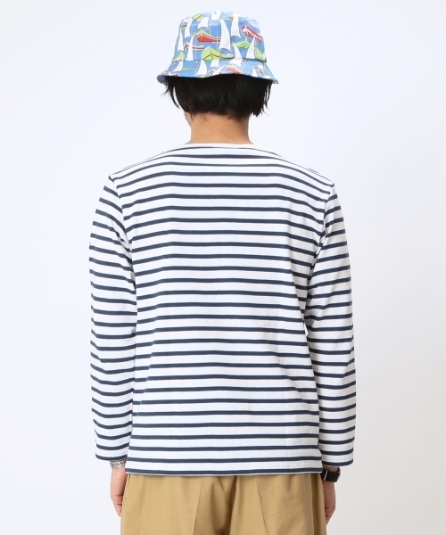 ORCIVAL（オーシバル）の「ORCIVAL / ＜Men's＞ボーダーバスクシャツ（Tシャツ/カットソー・メンズ・ホワイト/ホワイト系その他・4）」の9枚目の写真