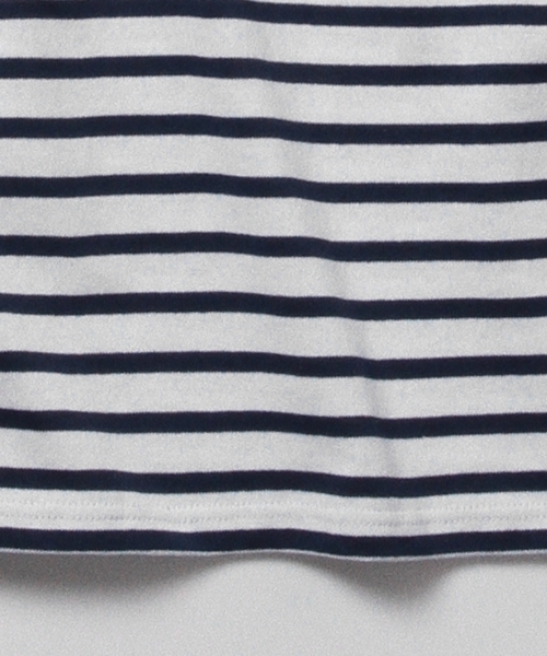 ORCIVAL（オーシバル）の「ORCIVAL / ＜Men's＞ボーダーバスクシャツ（Tシャツ/カットソー・メンズ・ホワイト/ホワイト系その他・4）」の4枚目の写真