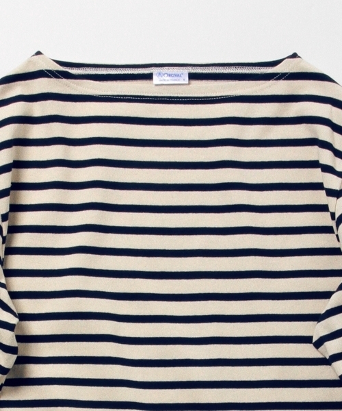 ORCIVAL（オーシバル）の「ORCIVAL / ＜Men's＞ボーダーバスクシャツ（Tシャツ/カットソー・メンズ・ホワイト/ホワイト系その他・4）」の6枚目の写真