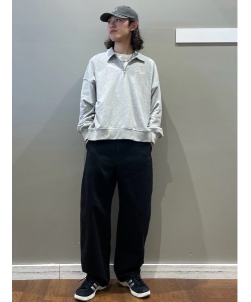 GAP(ギャップ)の「ヴィンテージソフト フレンチテリー オーバーサイズ GAPロゴ クロップド ハーフジップ プルオーバー(スウェット・メンズ・グレー/ホワイト/ブラウン/ブルー・XL/L/M/XS/S)」の10枚目の写真